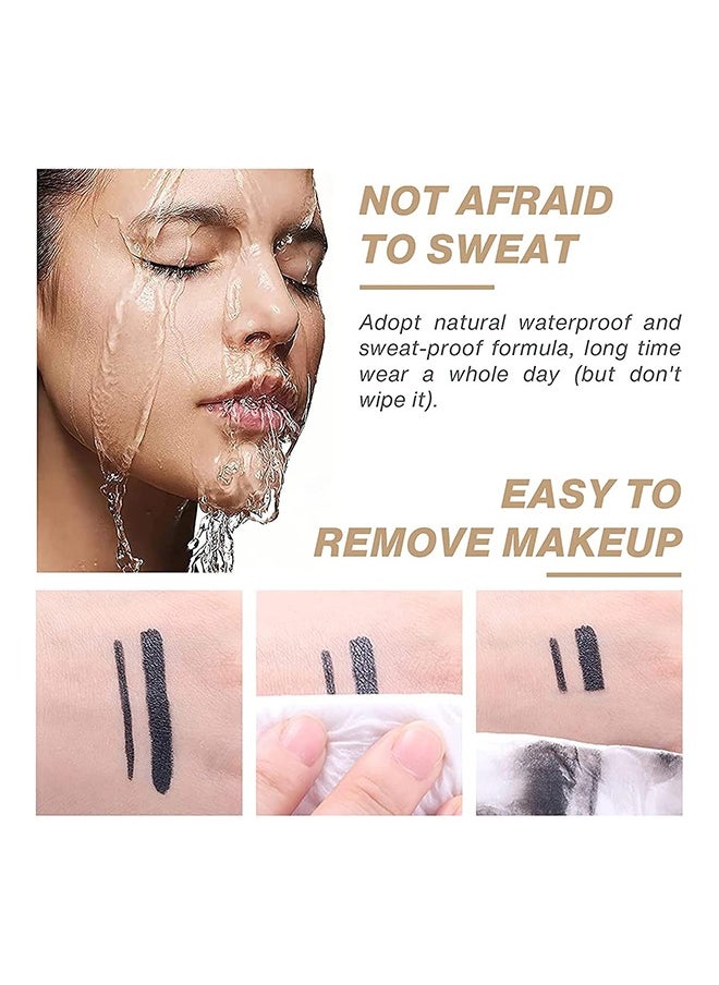Smooth Gel Eyeliner，Gel Eyeliner Pencil ,Natural Black Eyeliner Cream Waterproof Smudge Proof,Eye Liner Black Smokey Eyeshadow Palette Stick Crayon,Goth Halloween Makeup，#04 Black