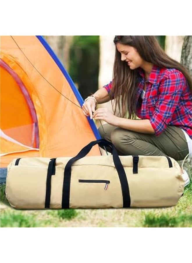 Waterproof Luggage Pack Pouch For Camping, Duffel Bag Duffle Bag, Large Capability Folding Tent Storage Carry Bag, Tent Bag, Camping Pouches, Standard Tough Duffle Gear Bag,300D Encrypted Oxford Clo