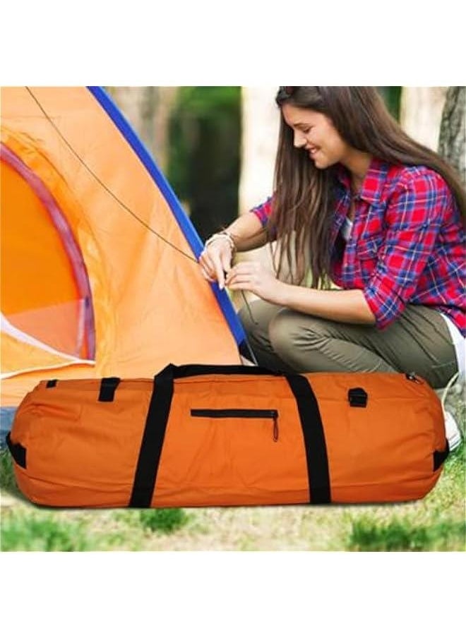Waterproof Luggage Pack Pouch For Camping, Duffel Bag Duffle Bag, Large Capability Folding Tent Storage Carry Bag, Tent Bag, Camping Pouches, Standard Tough Duffle Gear Bag,300D Encrypted Oxford Clo