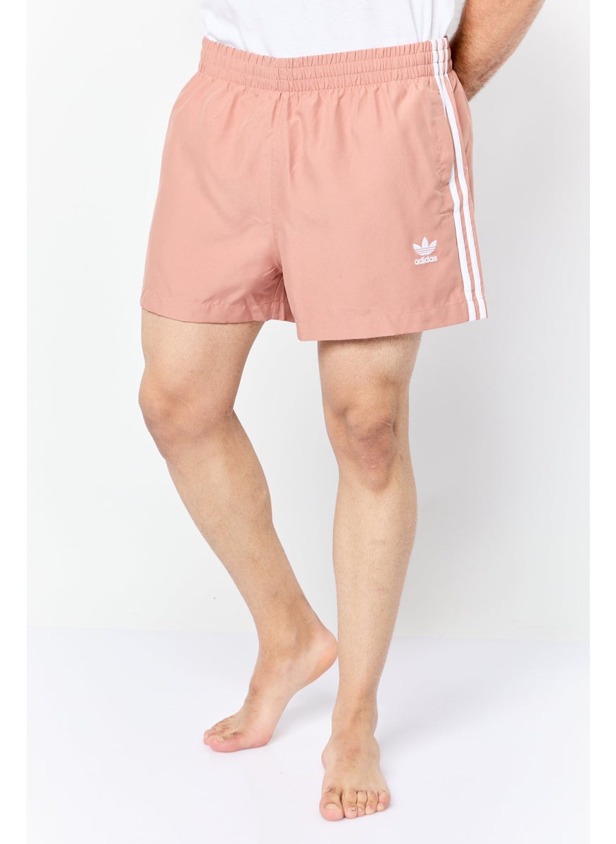 Men Sportswear Fit Outdoor Shorts, Peach