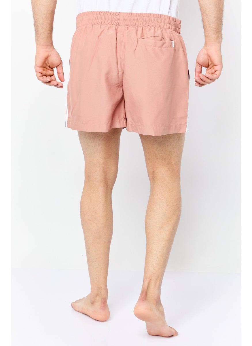 Men Sportswear Fit Outdoor Shorts, Peach