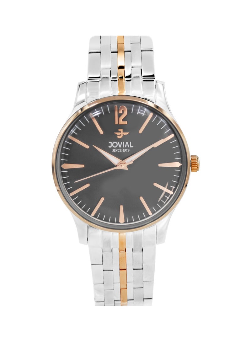 JOVIAL 5075LAMQ02E Women's metal band  Watch, 30mm, Grey Dial