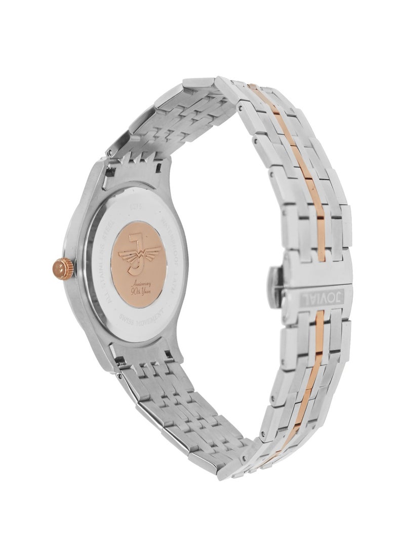 JOVIAL 5075LAMQ02E Women's metal band  Watch, 30mm, Grey Dial