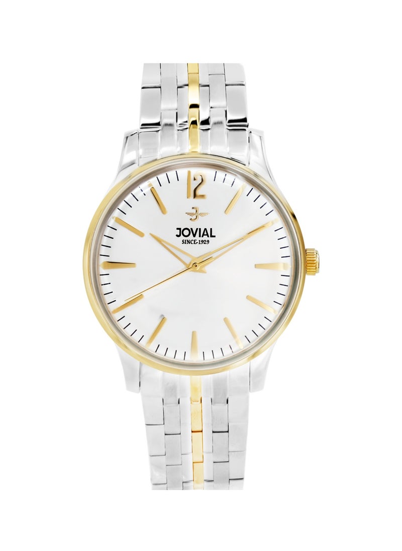JOVIAL 5075LTMQ01E Women's metal band  Watch, 30mm, White Dial