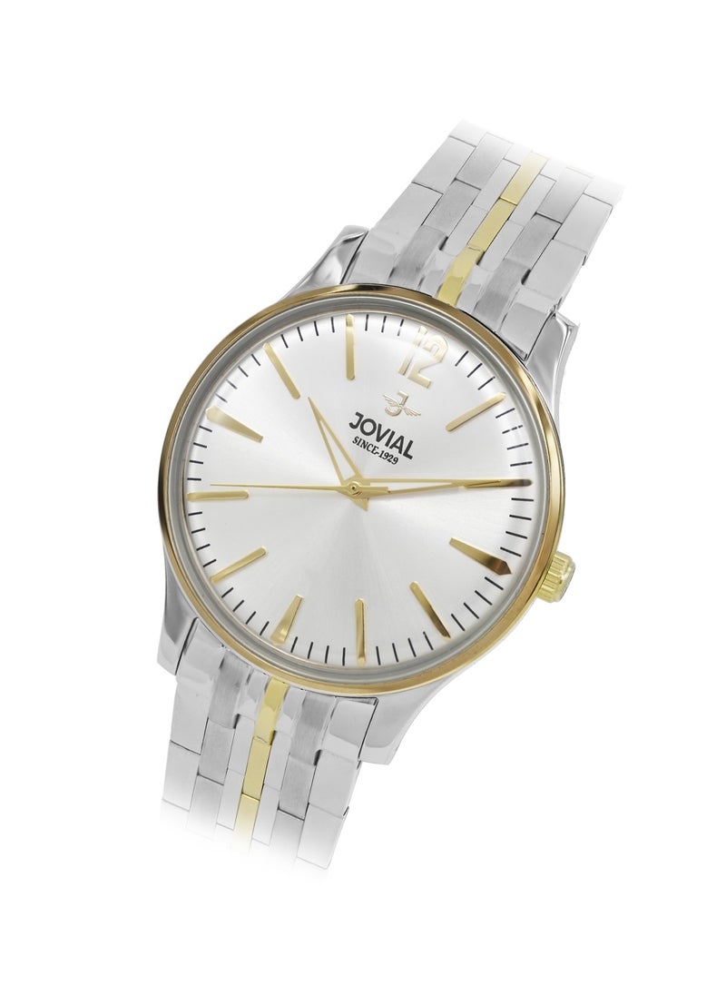 JOVIAL 5075LTMQ01E Women's metal band  Watch, 30mm, White Dial