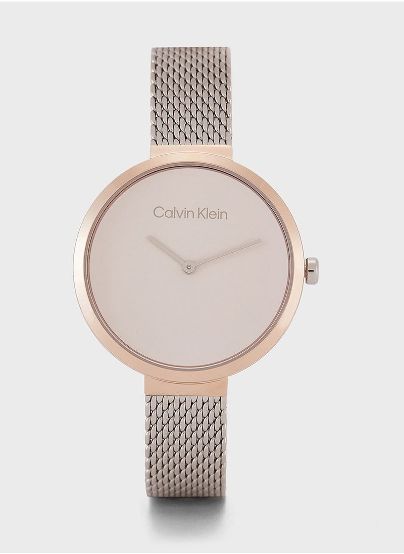Timeless Mesh Strap Analog Watch & Bracelet