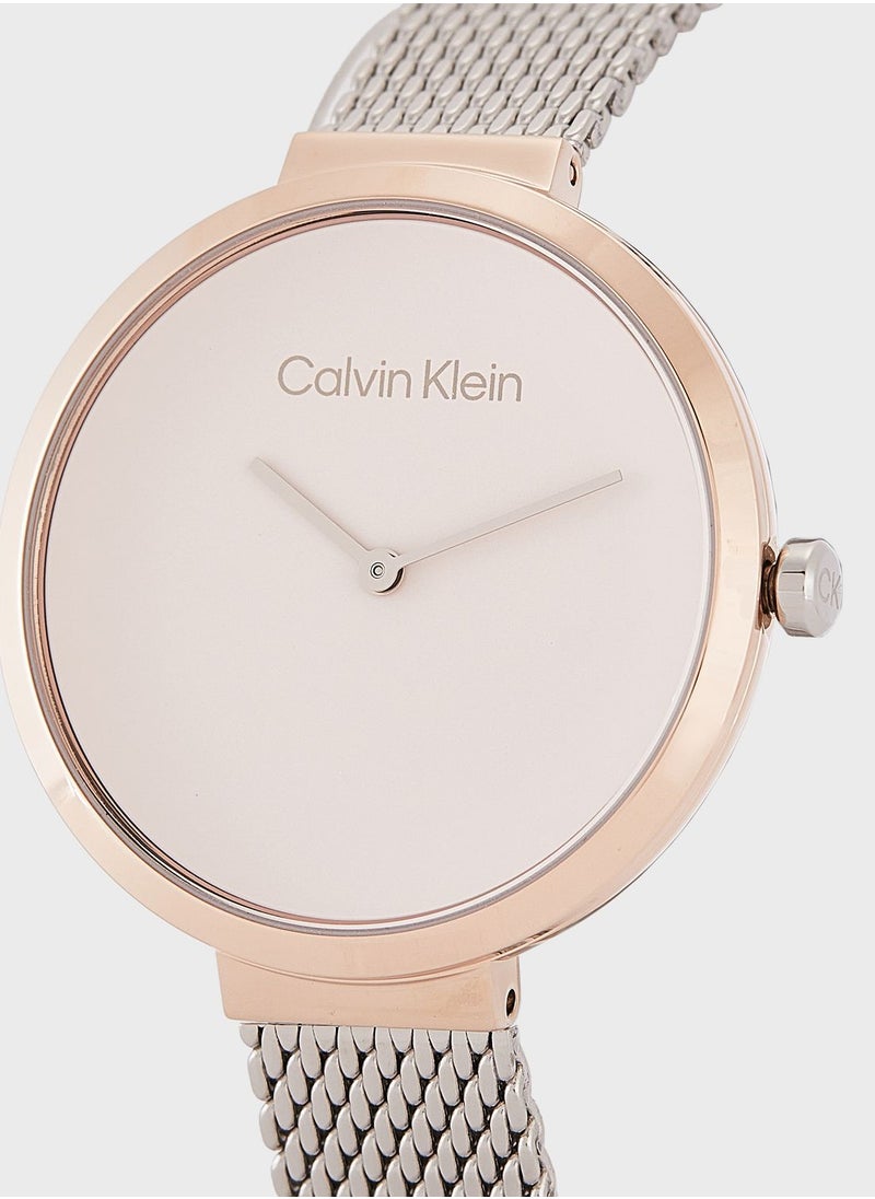 Timeless Mesh Strap Analog Watch & Bracelet
