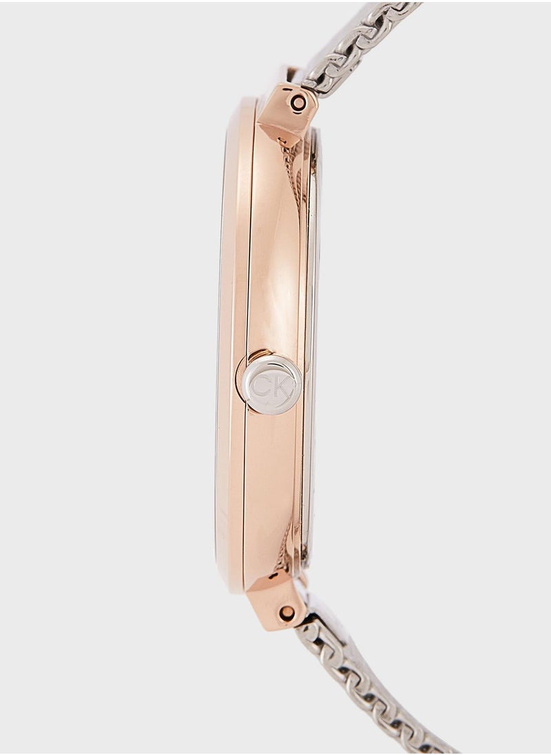 Timeless Mesh Strap Analog Watch & Bracelet