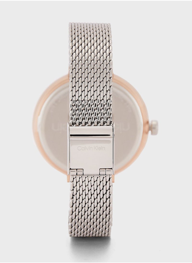 Timeless Mesh Strap Analog Watch & Bracelet