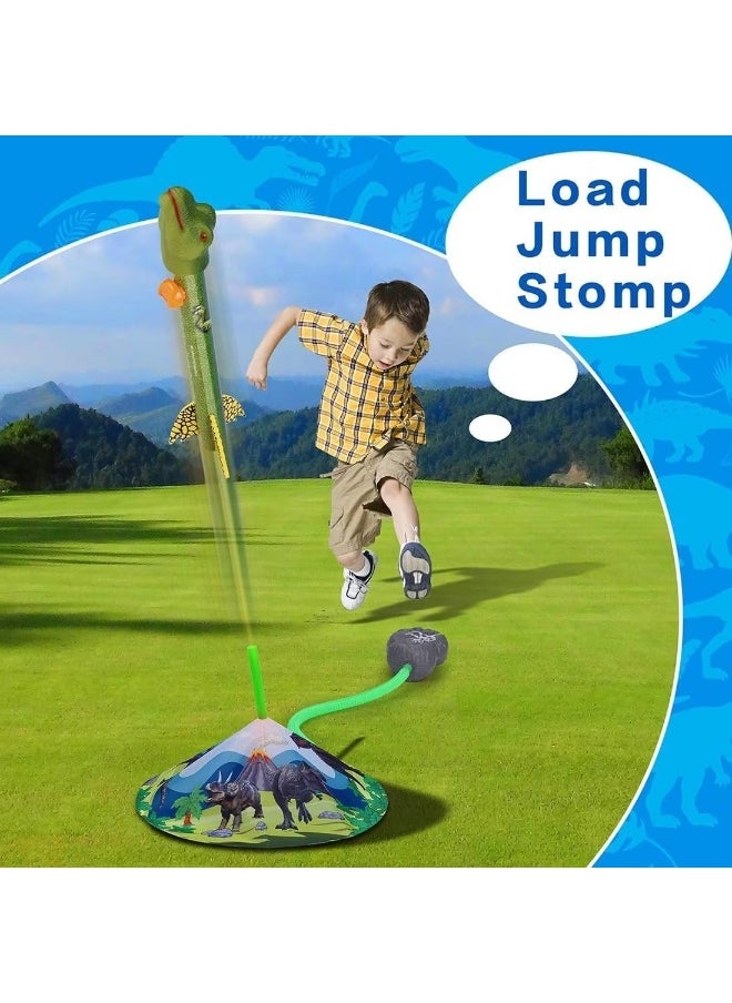 Dinosaur Rocket Launcher For Kids Launch Up To 100 Ft 4 Dinosaur Rockets Outdoor Outside Toys For Kids