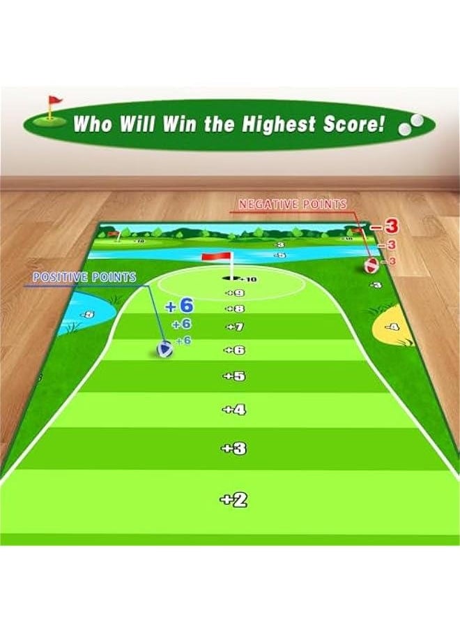 Golf Chipping Game Golf Training Mat with Golf Hitting Mat Indoor Golf Games Sports Outdoor Golf Practice Mats for Adults Kids Family Play Toys Outdoor Play Equipment with 20 Stick Golf Balls