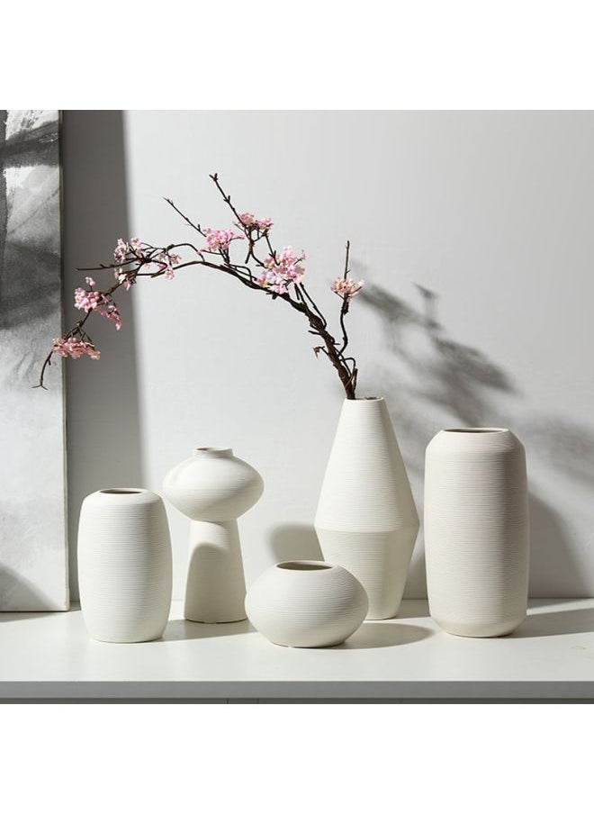 Ceramic Decorative Vase White 32cm