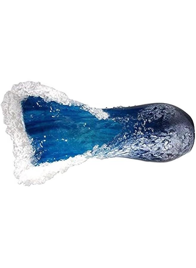 Wavy Vase Ocean Wave Mix with Glass Resin Vase Frozen Seawater Glass Vase Flower Arrangement Art Vase Flower Home Decoration Blue