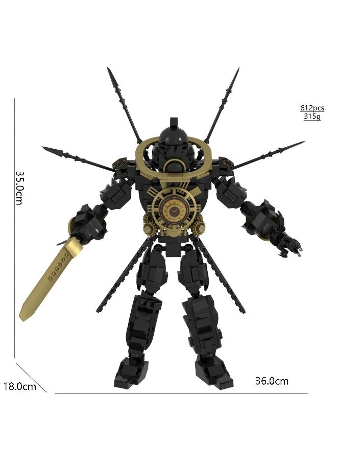 Skibidi Toilet Man Toy Building Blocks 612Pcs Evil Clock Man Toy Ideas Toys Battle Horror Game Model Ideas Toys Gifts for Adult u0026 Kids