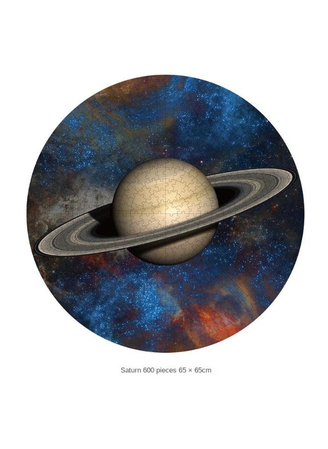 600 Pieces Saturn Puzzles For Adults Kids Space Gifts Planet Puzzle