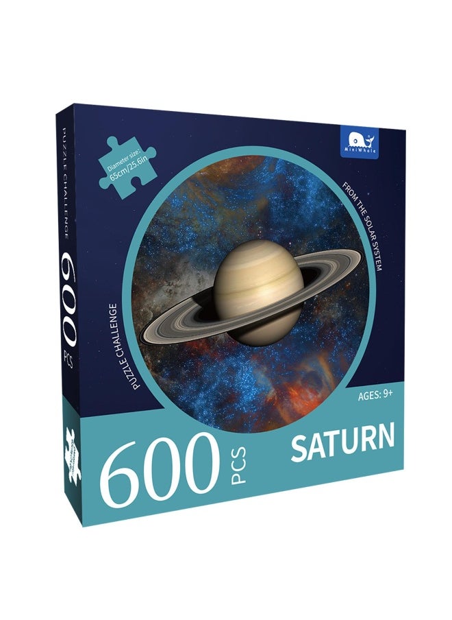 600 Pieces Saturn Puzzles For Adults Kids Space Gifts Planet Puzzle