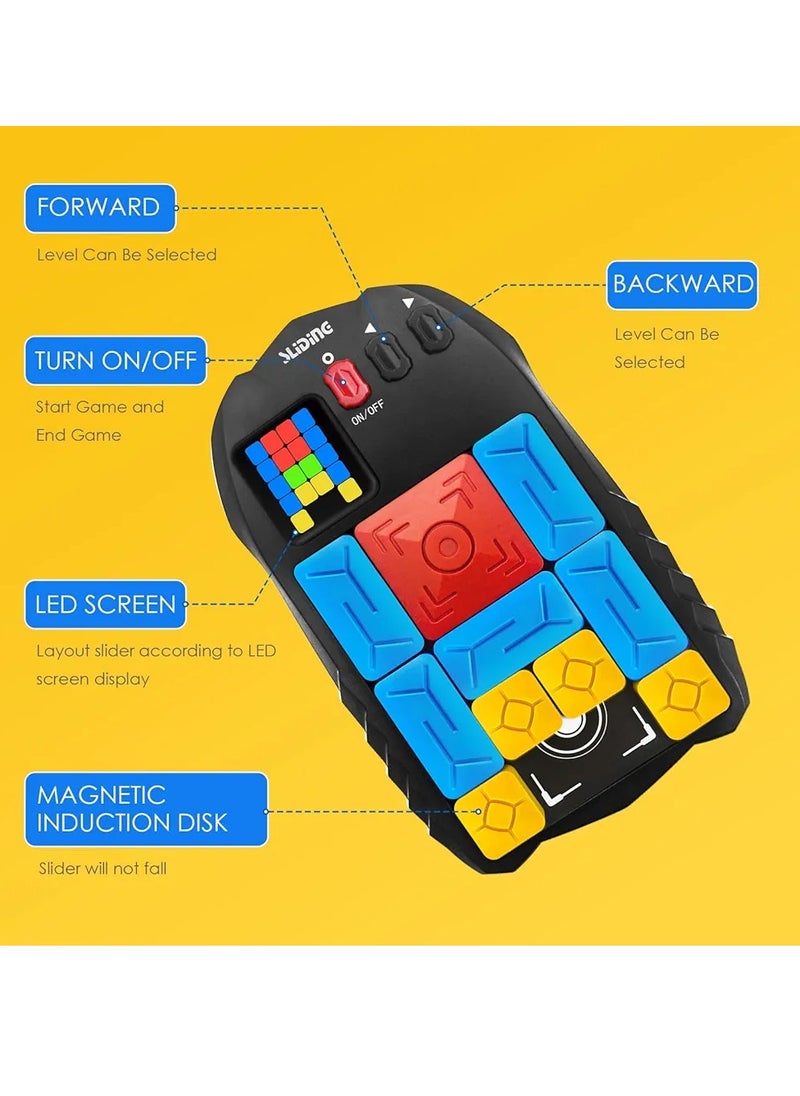 Sliding Block Puzzle Game for Kids and Adults | Brain Teaser Educational Toy | Fun Sliding Piece Puzzle Board | Portable Travel Game for Focus and Logic Skills