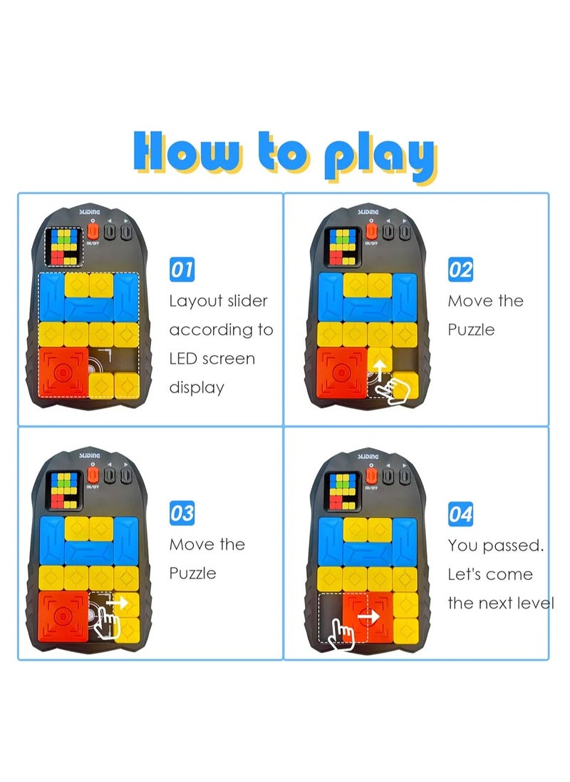 Sliding Block Puzzle Game for Kids and Adults | Brain Teaser Educational Toy | Fun Sliding Piece Puzzle Board | Portable Travel Game for Focus and Logic Skills