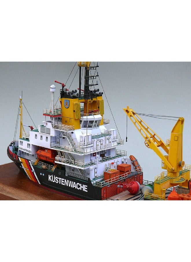 Germany Mellum Coast Guard Pollution Monitoring Ship DIY Paper Model Kit Handmade Toy Puzzle Gift