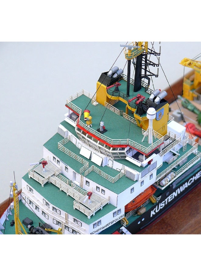 Germany Mellum Coast Guard Pollution Monitoring Ship DIY Paper Model Kit Handmade Toy Puzzle Gift