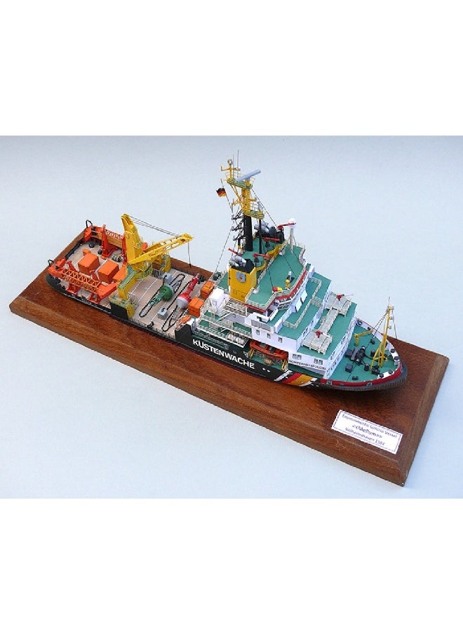 Germany Mellum Coast Guard Pollution Monitoring Ship DIY Paper Model Kit Handmade Toy Puzzle Gift