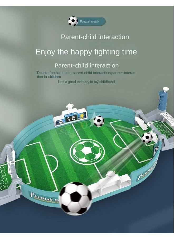 Football Table Interactive Game Children'S Puzzle Handheld Combat Aircraft Parent-Child Duo Competitive Board Game Football Field Toys（Medium Size With 2 Balls）