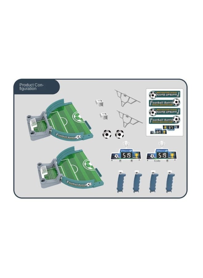 Football Table Interactive Game Children'S Puzzle Handheld Combat Aircraft Parent-Child Duo Competitive Board Game Football Field Toys（Medium Size With 2 Balls）
