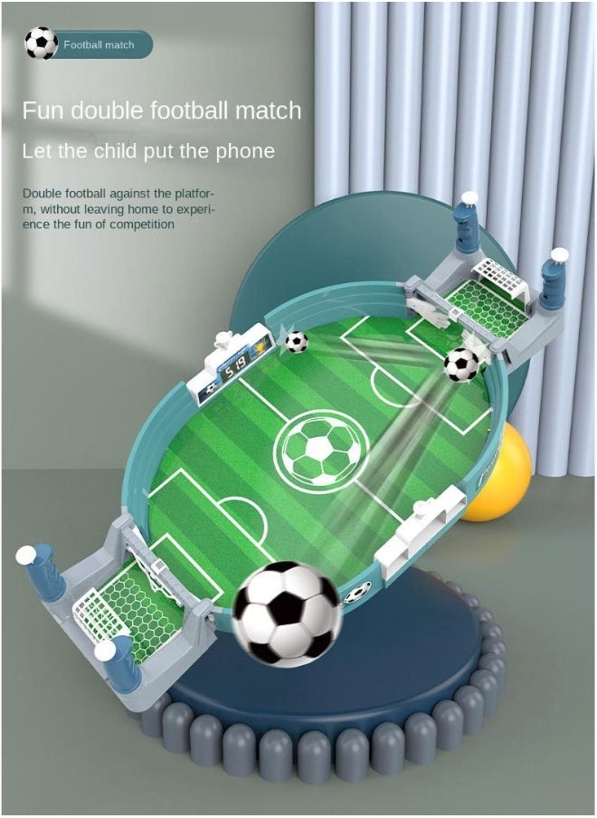 Football Table Interactive Game Children'S Puzzle Handheld Combat Aircraft Parent-Child Duo Competitive Board Game Football Field Toys（Medium Size With 2 Balls）