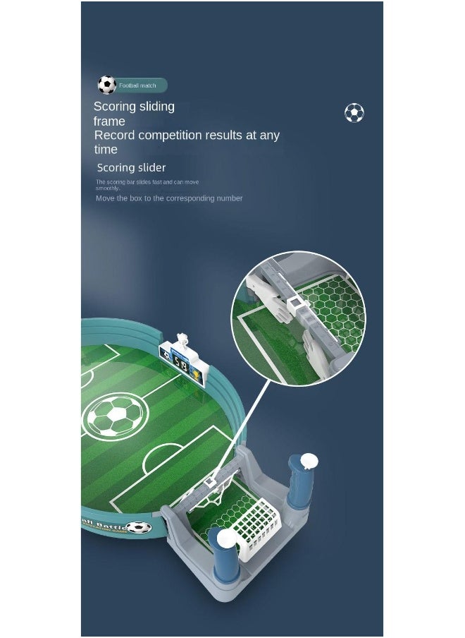 Football Table Interactive Game Children'S Puzzle Handheld Combat Aircraft Parent-Child Duo Competitive Board Game Football Field Toys（Medium Size With 2 Balls）
