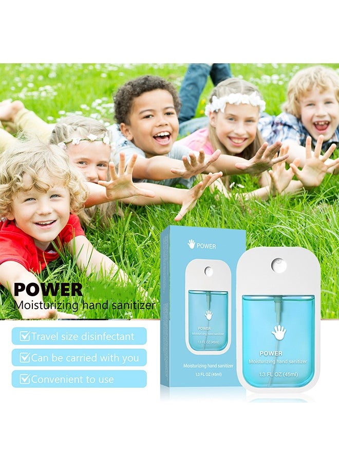 Moisturiaing Hand Sanitizer Spray，For Adults And Kids,Spray Hand Sanitizer Travel Size,Hydrating Hand Sanitizer Spray For Adults,Power Mist Hand Sanitizer 45ml (Aloe Vera)