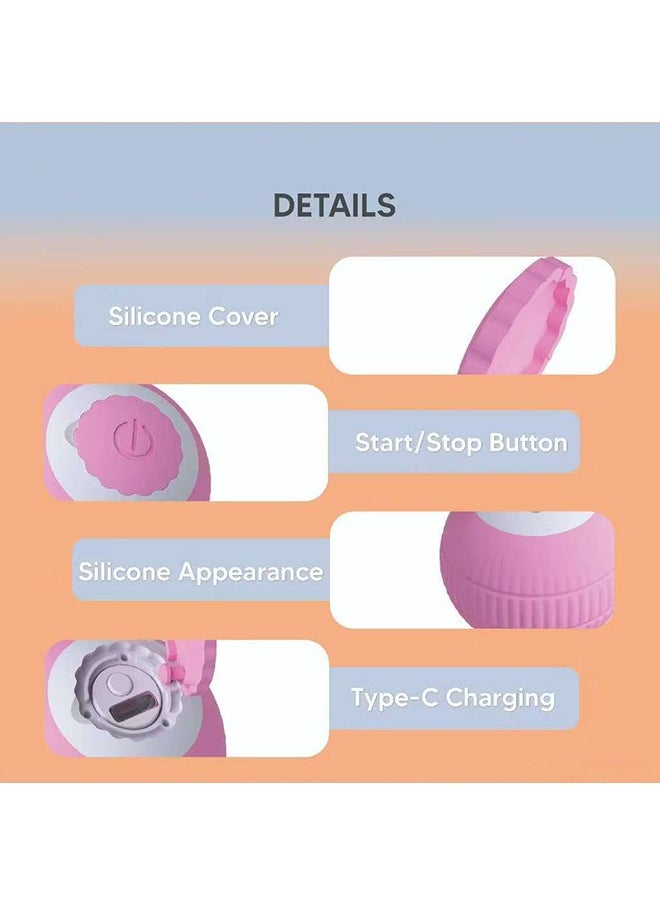 Smart Auto-Rolling Cat Toy Ball with Touch Activation u0026 Type-C Fast Charge - Durable Interactive Pet Companion