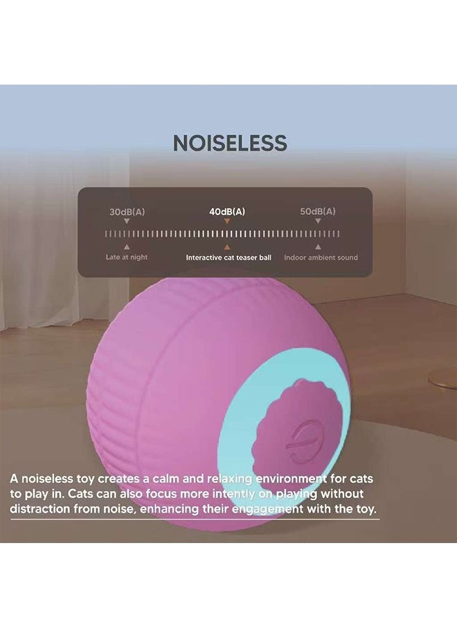 Smart Auto-Rolling Cat Toy Ball with Touch Activation u0026 Type-C Fast Charge - Durable Interactive Pet Companion