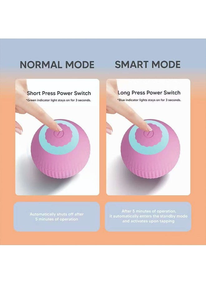 Smart Auto-Rolling Cat Toy Ball with Touch Activation u0026 Type-C Fast Charge - Durable Interactive Pet Companion