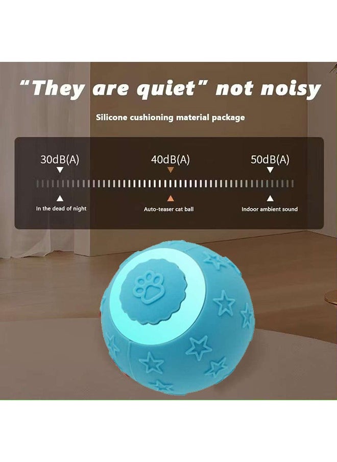 Smart Gliding Sphere - Auto-Drive Motion Ball with Silent Gravity Sensor u0026 Bite-Proof TPU Shell (Ocean Blue)