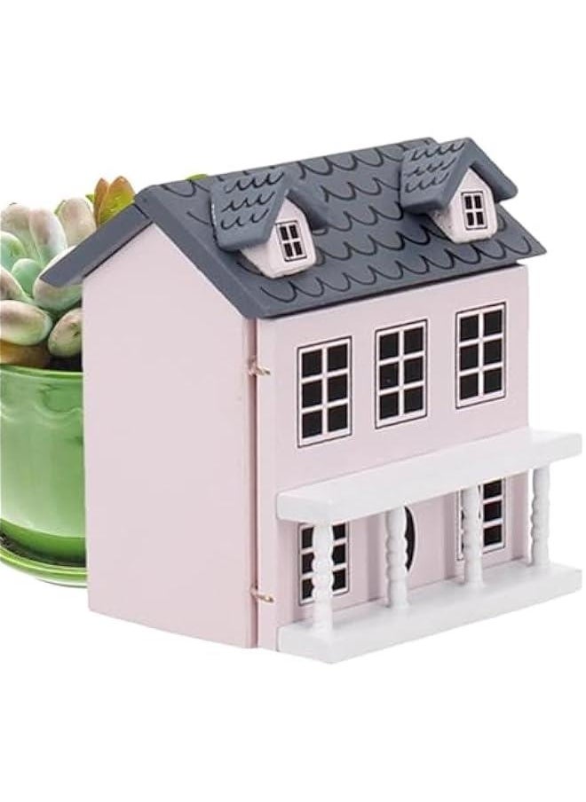 Doll House Toy for Kids Handmade Tiny House Toys Villa Small House Miniature Villa for Children Miniature House Model kit for Children Tiny House Building, Pink, MKH5Q1TFVMGKEEMK5CM