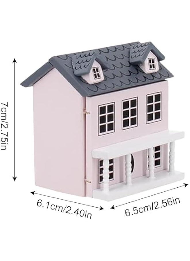 Doll House Toy for Kids Handmade Tiny House Toys Villa Small House Miniature Villa for Children Miniature House Model kit for Children Tiny House Building, Pink, MKH5Q1TFVMGKEEMK5CM