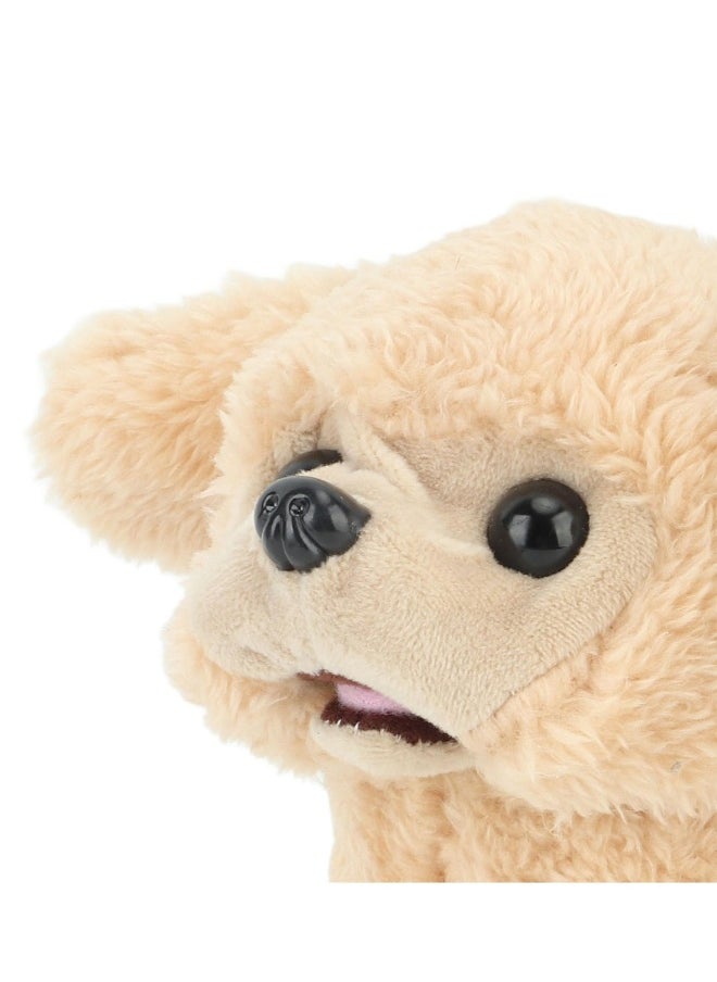Brown Electronic Puppy Is A Plush Toy That Can Sing And Walk