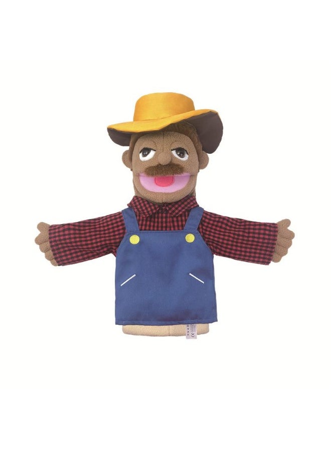 1 Pcs Farmer Occupation Professional Figurine Role Playing Parent-Child Interaction Toy Family Companionship Plush Doll Figurine Toy Hand Puppet