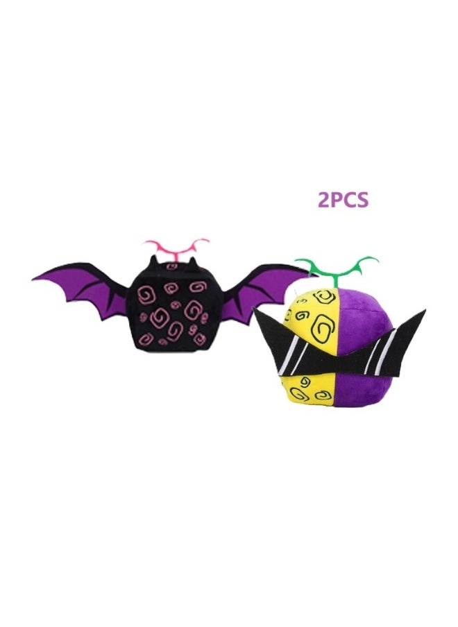 2 Pcs Roblox Blox Fruit Plush Toy Sunglasses And Big Bat Dizzy Box 15 Cm Gift For Fans Girls And Boys