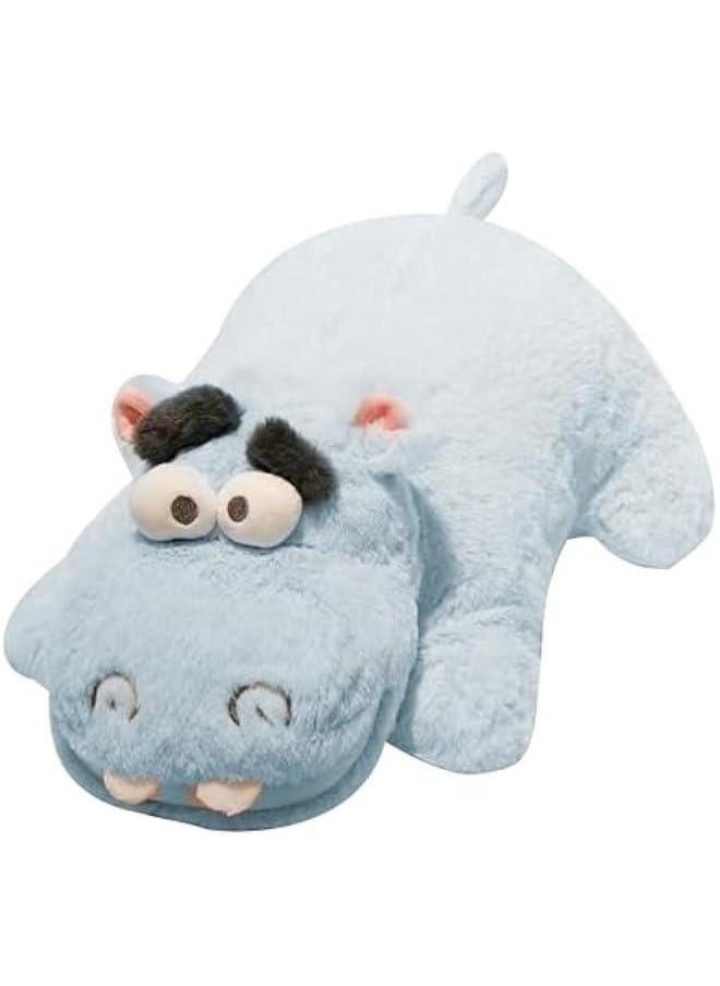 Cute Plushie, Stuffed Doll, Collectible Soft Animal, Hugging Hippo Pillow, Giftable Adorable Desk Decor Plush Toys Unique Hippo Stuffed Animals for Kids, 15.75in