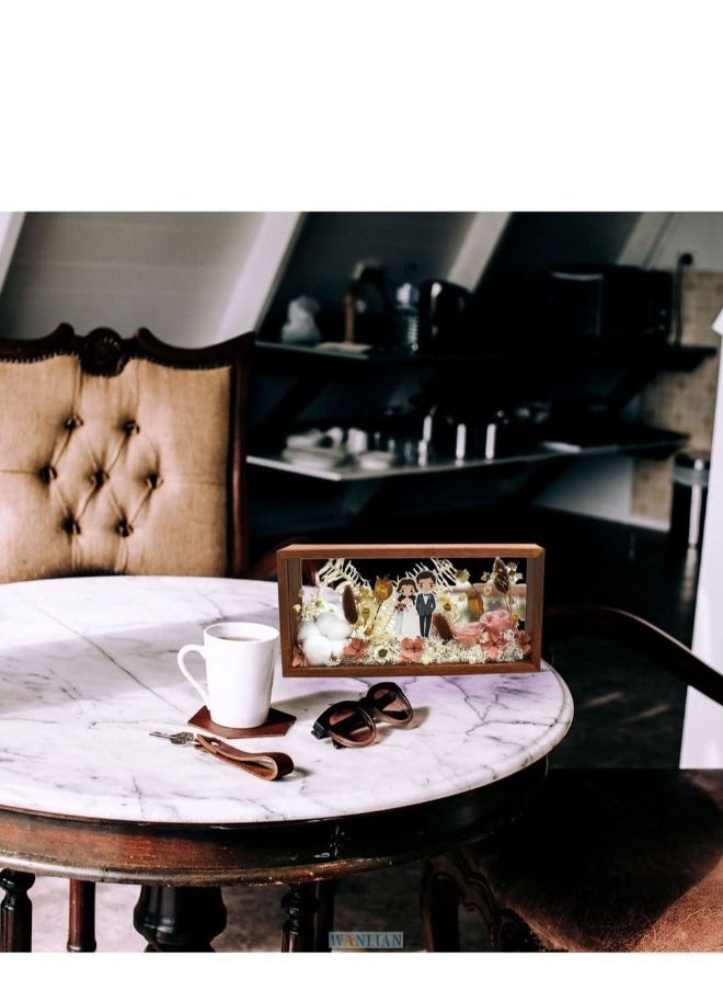 Shadow Photo Frame Wooden Double-Sided High-Definition Plexiglass Storage Box Shattered Resistant Glass And Drawer For Dried Flowers Specimens Handicrafts Photos