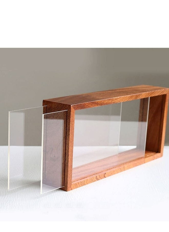 Shadow Photo Frame Wooden Double-Sided High-Definition Plexiglass Storage Box Shattered Resistant Glass And Drawer For Dried Flowers Specimens Handicrafts Photos