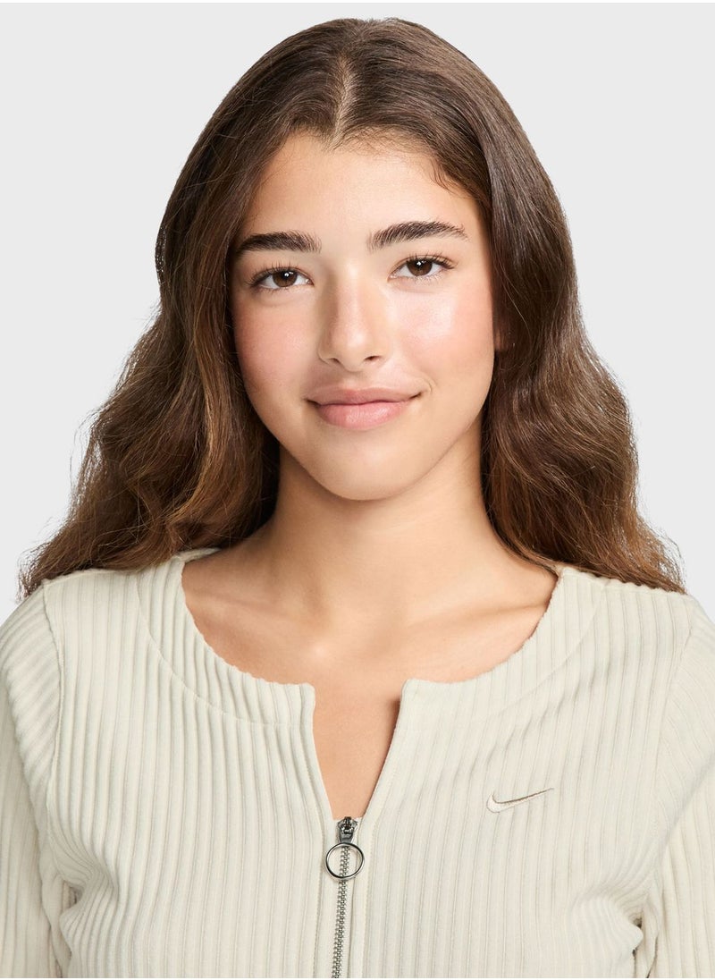 Nsw Ribbed Cardigan Top