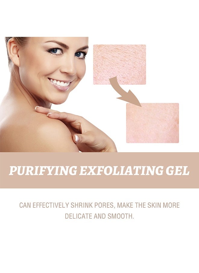 Purifying Exfoliating Gel, Facial Exfoliator Cleanser, Deep Cleansing Face and Body Exfoliating Scrub Gel, Gentle Exfoliating Gel for Face Facial – Exfoliating Gel Scrub for Face Cleans Dirt & Oils 50g