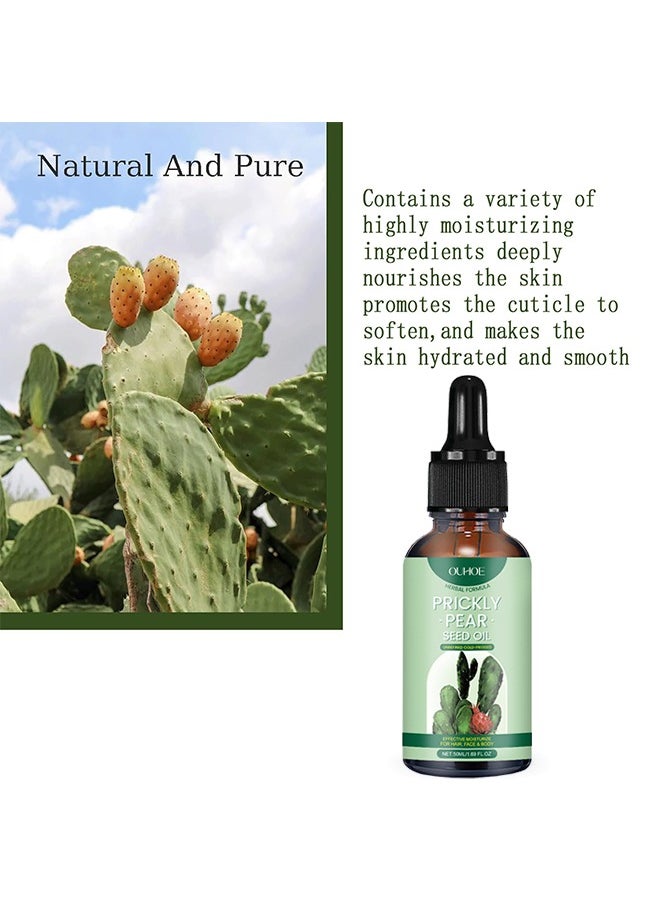 Prickly Pear Seed Oil, Organic Prickly Pear Oil, Cactus Facial Essence, Prickly Pear Seed Oil Skin Moisturizer, for Skin, Face, Hair 50ml
