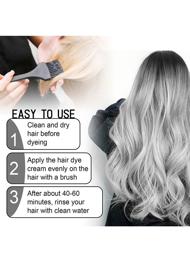 Dye Hair Grey Color，Silver Gray Natural Hair Dye Cream,Hair Dye Light Gray Silver Color Cream,Gray Silver Color Cream,Grey Permanent Hair Dye,Silver Gray Natural Hair Color Cream,Silver Hair Dye,100ML