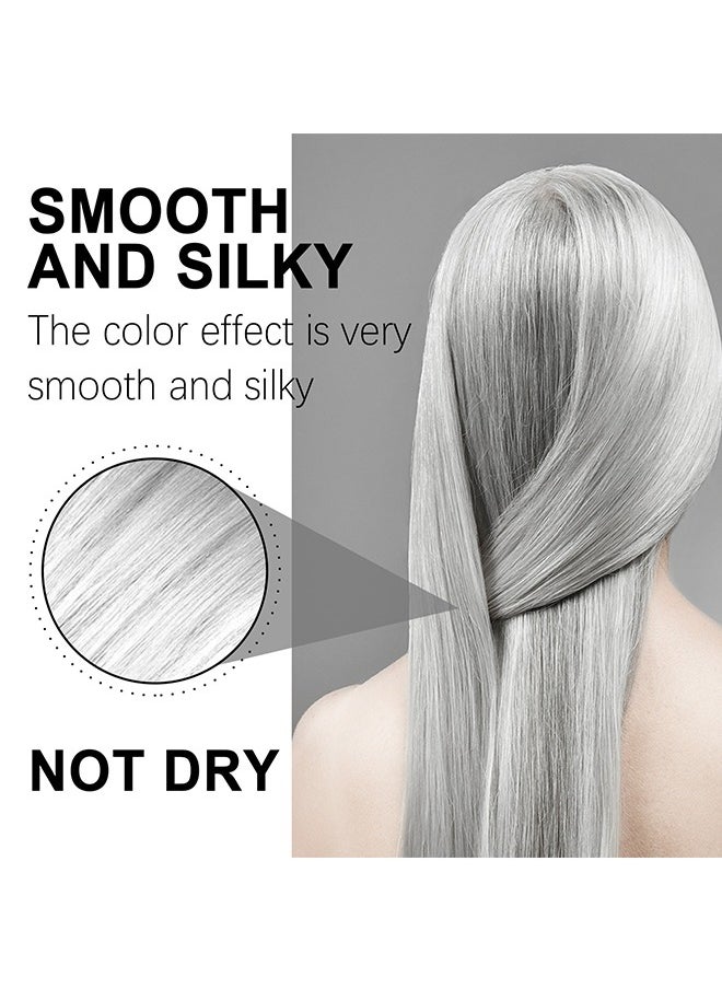Dye Hair Grey Color，Silver Gray Natural Hair Dye Cream,Hair Dye Light Gray Silver Color Cream,Gray Silver Color Cream,Grey Permanent Hair Dye,Silver Gray Natural Hair Color Cream,Silver Hair Dye,100ML