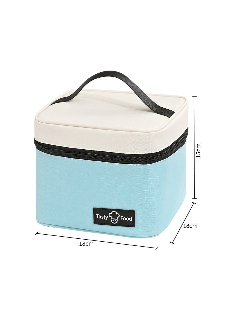 Insulated Lunch Bag Aluminum Foil Thickened Blue