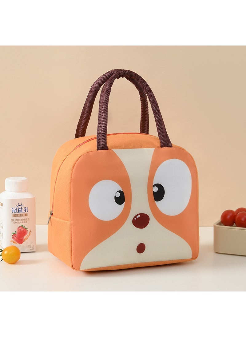 Lunch Bag with rice bag cartoon lunch bag childrens portable thermal bag cute pet thermal bag lunch box bag Orange puppy