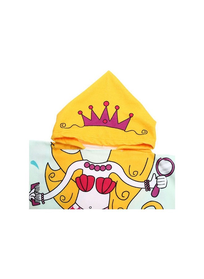 Mermaid Shark Pattern Hooded Cloak Bath Towel